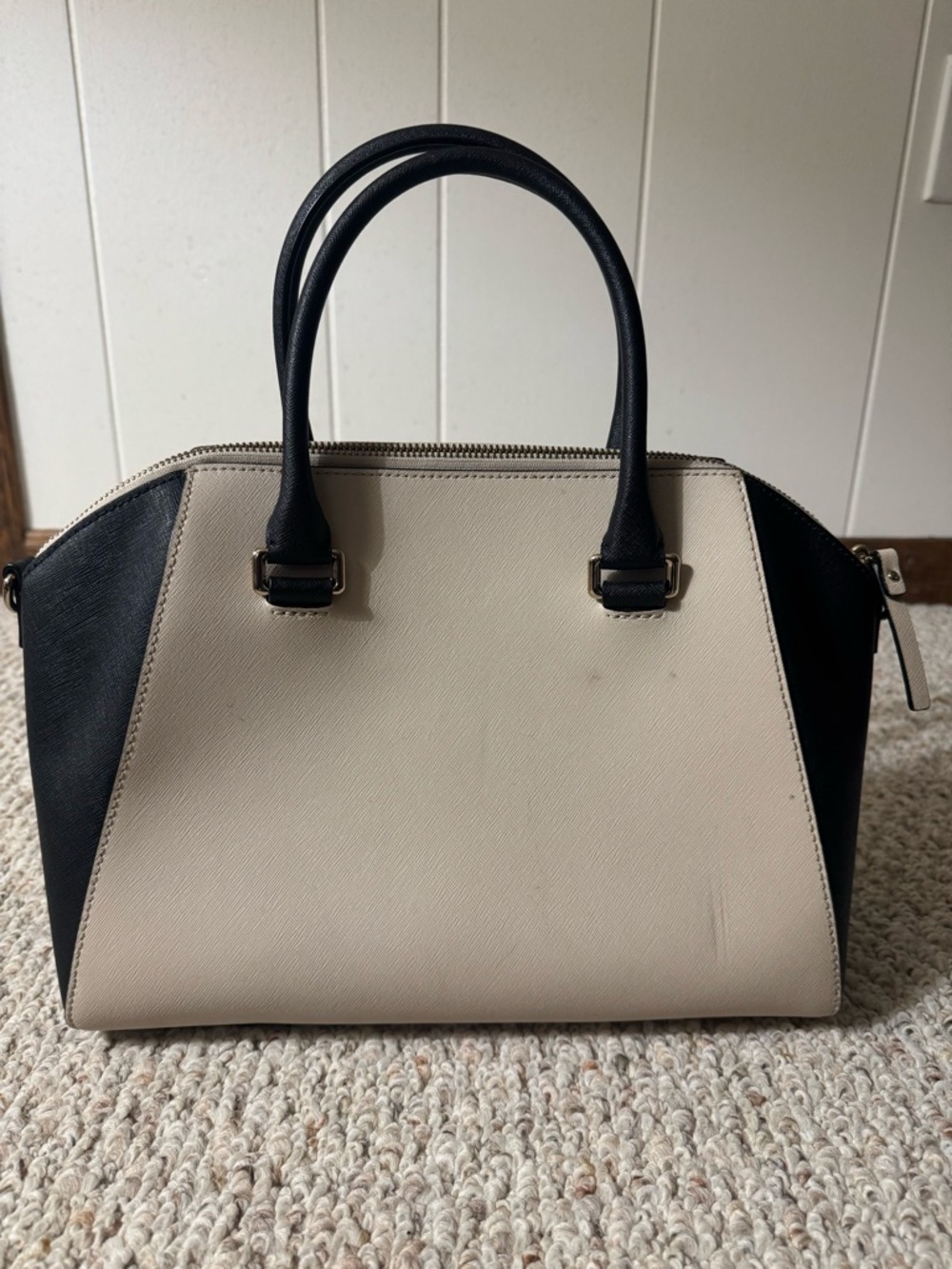 Kate Spade Tilden Place Pippa Almondine/Black Handbag - Picture 3 of 11